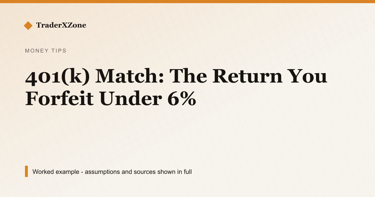 401(k) Match: The Return You Forfeit Under 6%