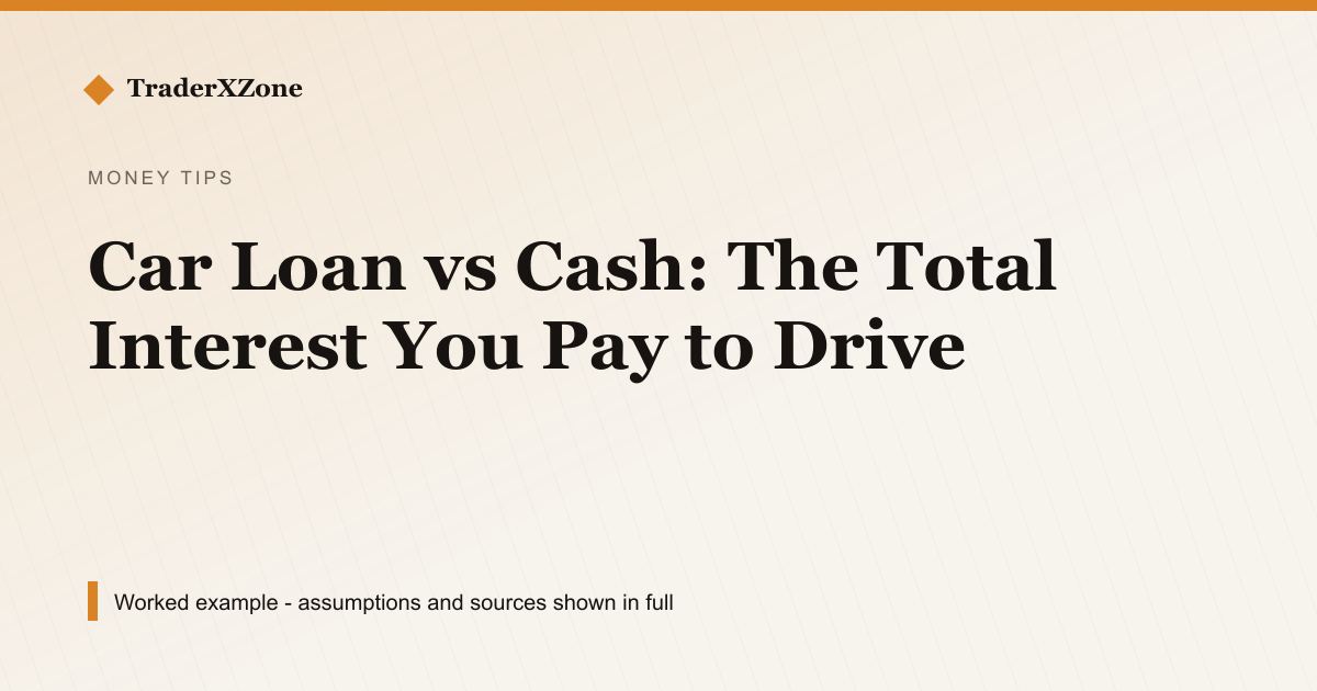 Car Loan vs Cash: The Total Interest You Pay to Drive