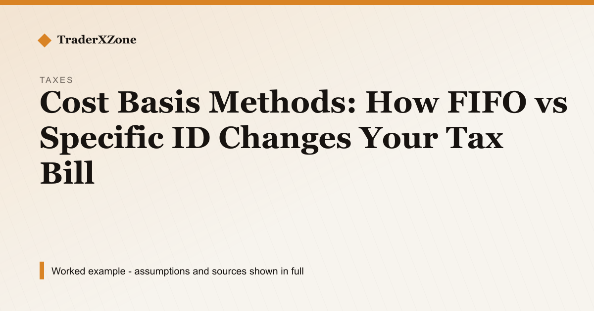 Cost Basis Methods: How FIFO vs Specific ID Changes Your Tax Bill