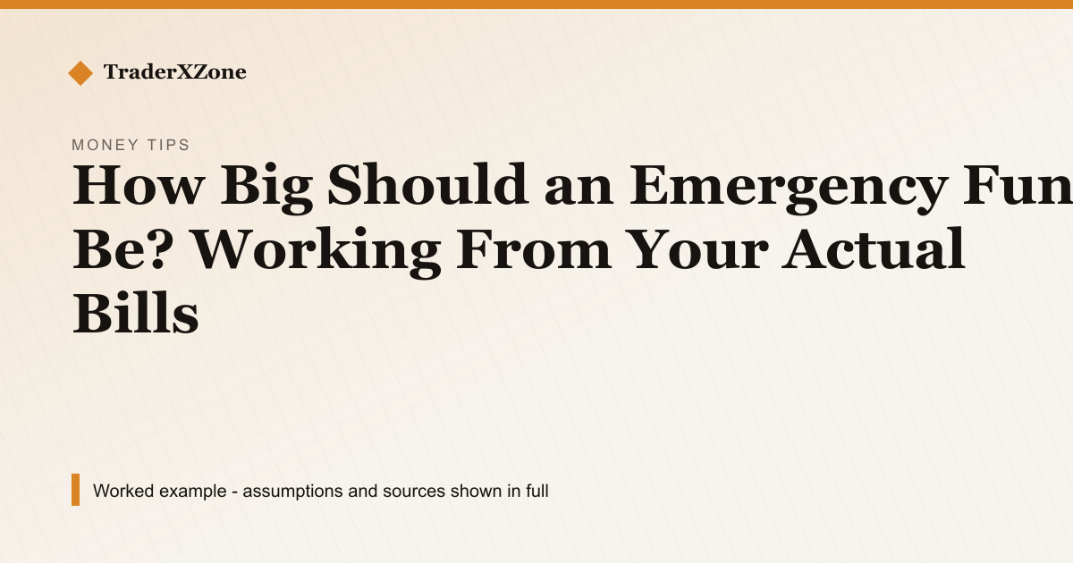 How Big Should an Emergency Fund Be? Working From Your Actual Bills