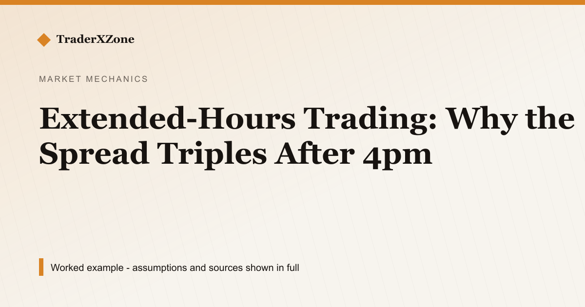 Extended-Hours Trading: Why the Spread Triples After 4pm