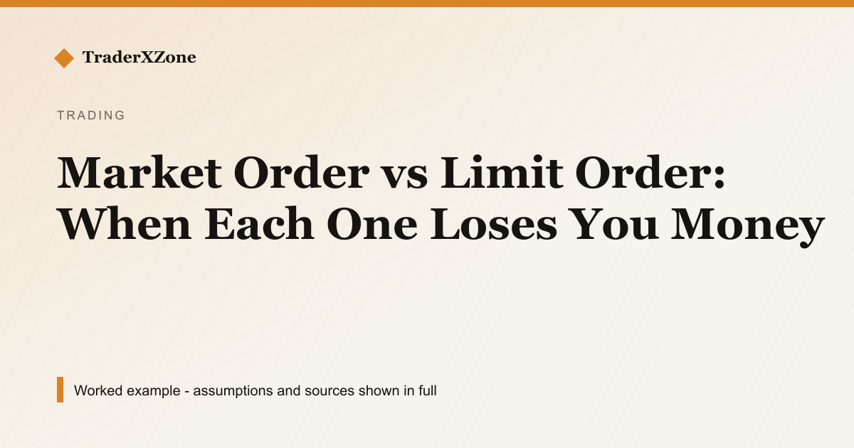 Market Order vs Limit Order: When Each One Loses You Money