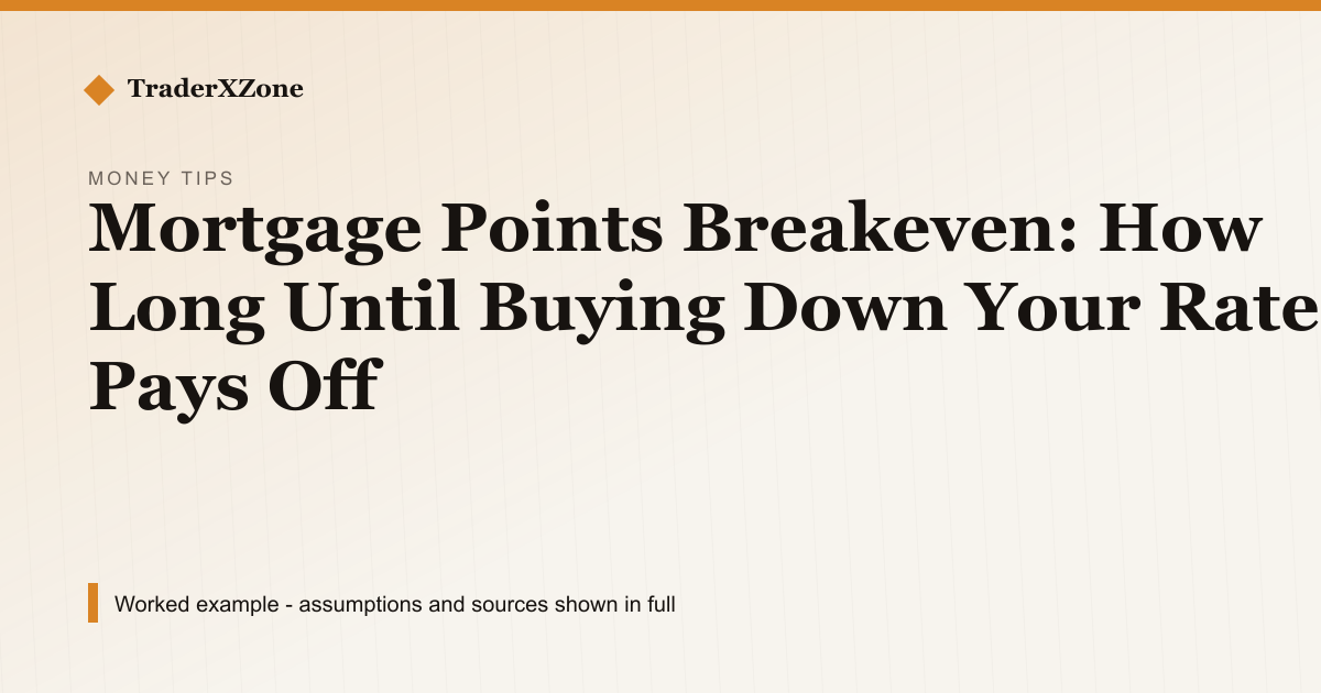 Mortgage Points Breakeven: How Long Until Buying Down Your Rate Pays Off