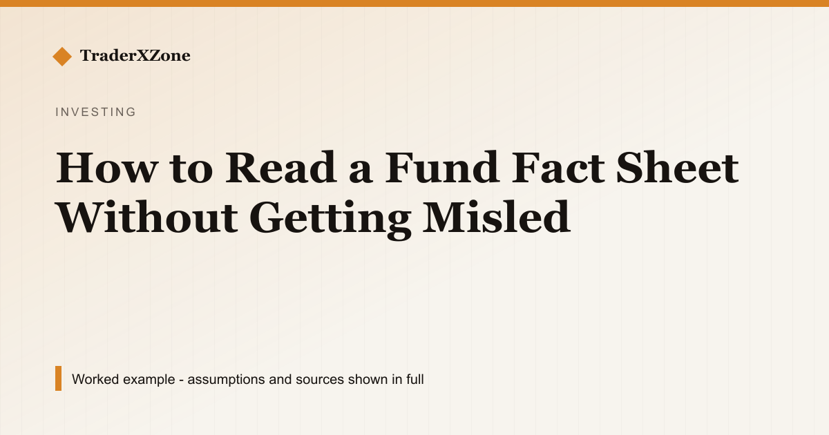 How to Read a Fund Fact Sheet Without Getting Misled
