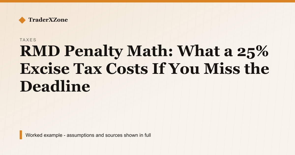 RMD Penalty Math: What a 25% Excise Tax Costs If You Miss the Deadline