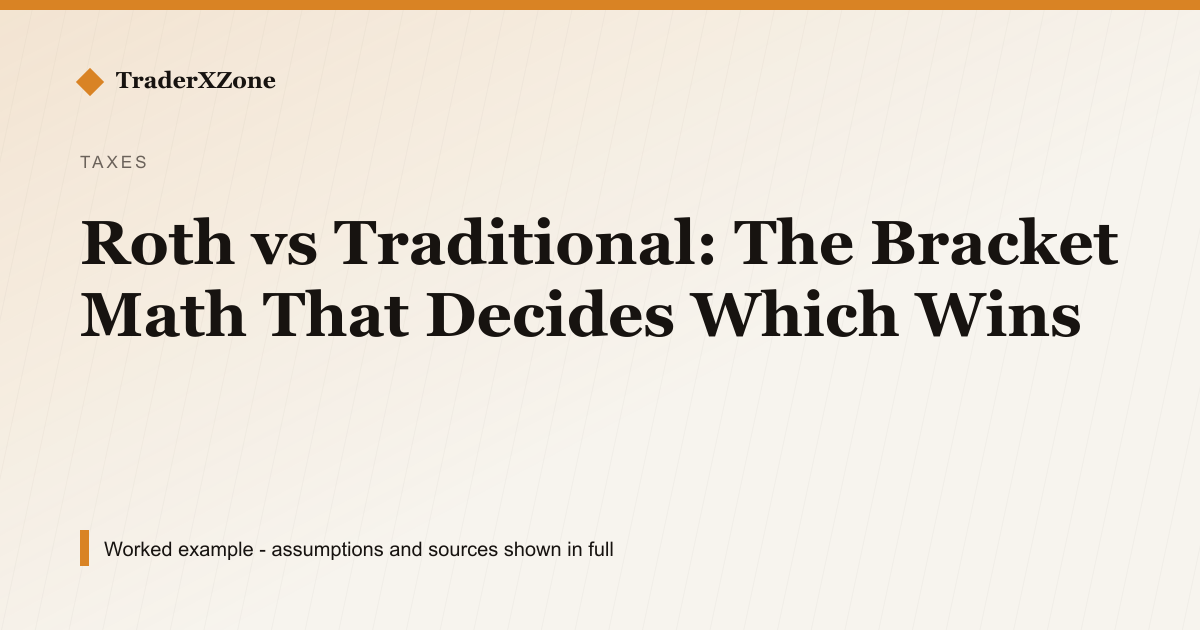 Roth vs Traditional: The Bracket Math That Decides Which Wins