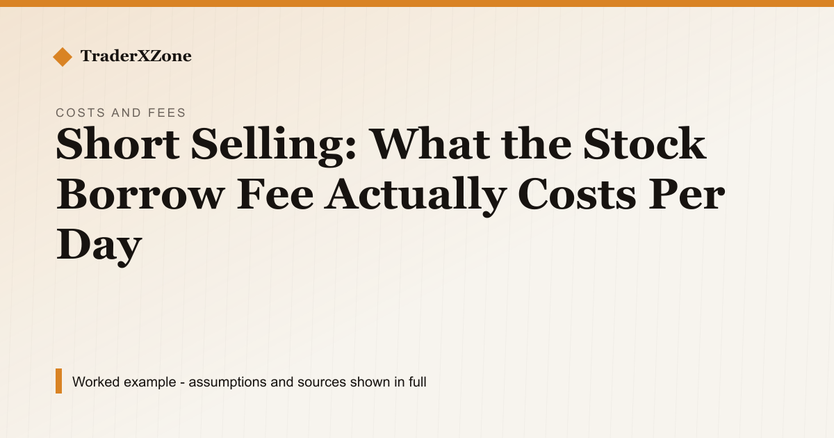 Short Selling: What the Stock Borrow Fee Actually Costs Per Day