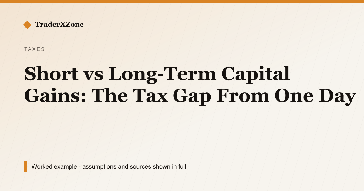 Short vs Long-Term Capital Gains: The Tax Gap From One Day
